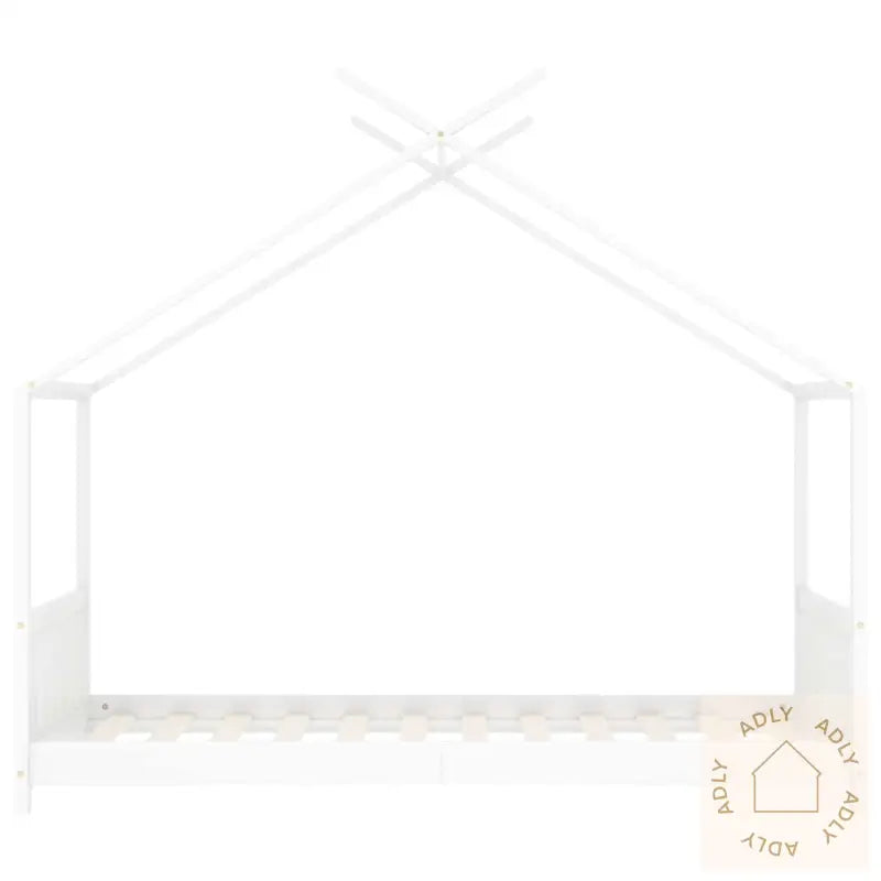 Sengeramme For Barn Heltre Furu Hvit 80X160 Cm