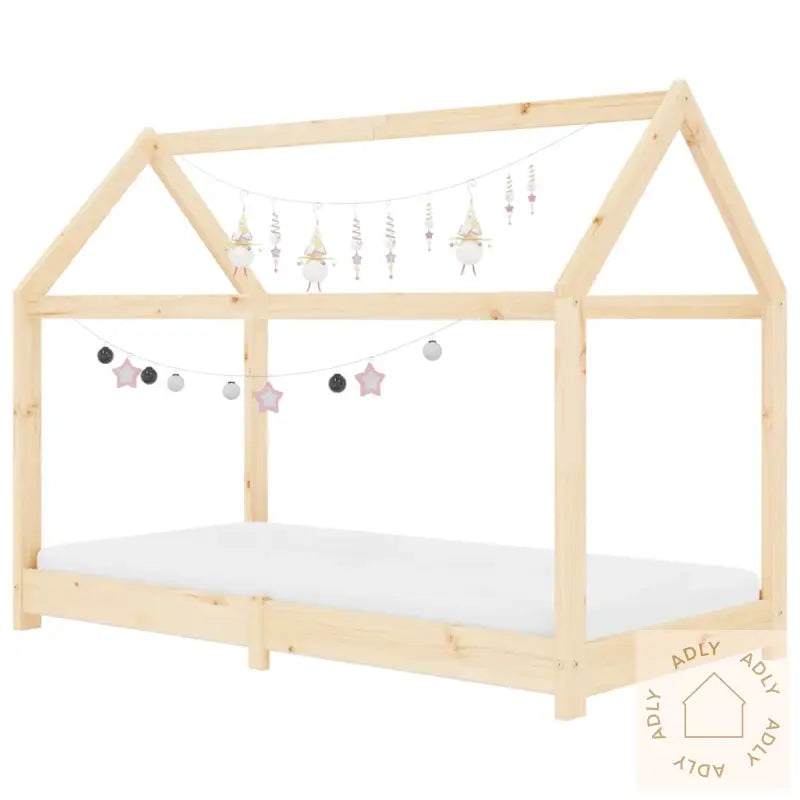 Sengeramme Barn Grå Heltre Furu 70X140 Cm