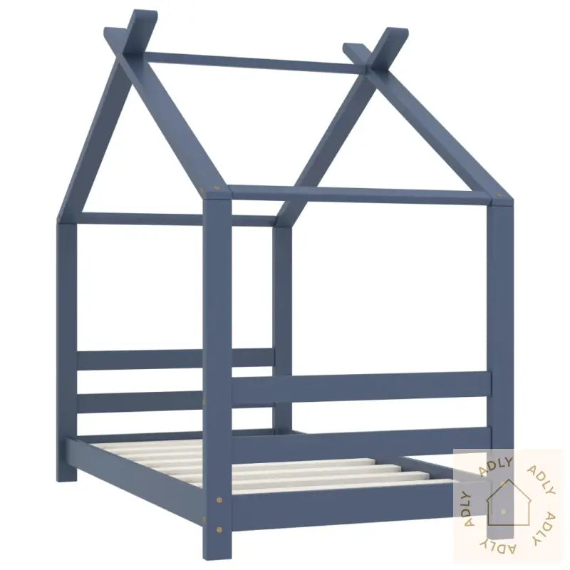 Sengeramme For Barn Heltre Furu Grå 70X140 Cm
