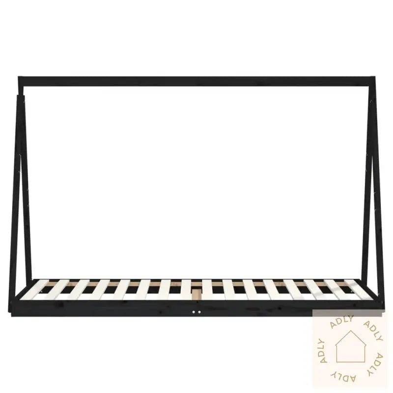 Barnesengeramme Svart 80X200 Cm Heltre Furu
