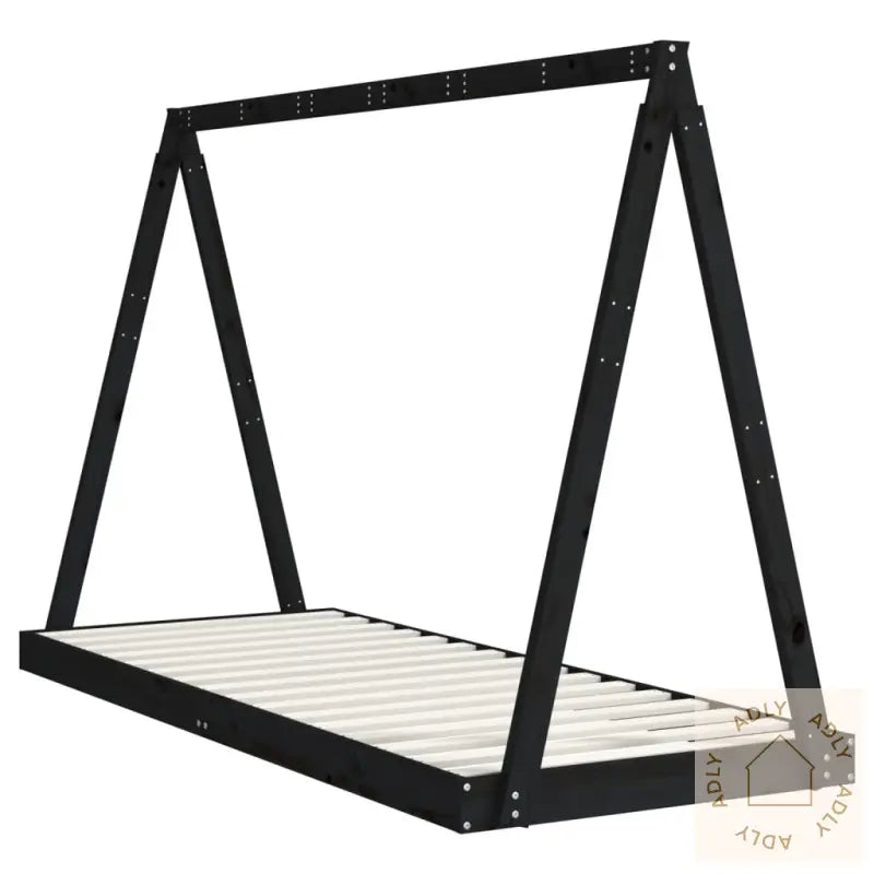 Barnesengeramme Svart 80X200 Cm Heltre Furu
