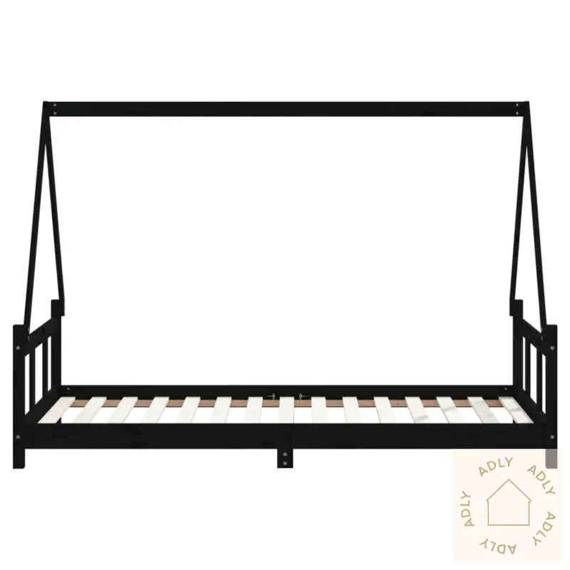 Barnesengeramme Svart 90X190 Cm Heltre Furu