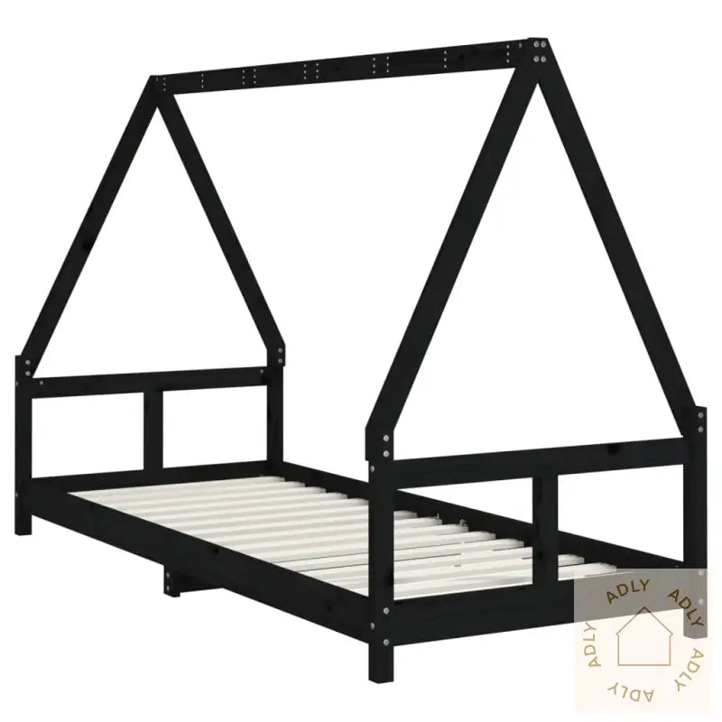 Barnesengeramme Svart 80X200 Cm Heltre Furu
