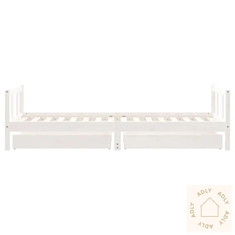 Barnesengeramme Med Skuffer Hvit 90X200 Cm Heltre Furu