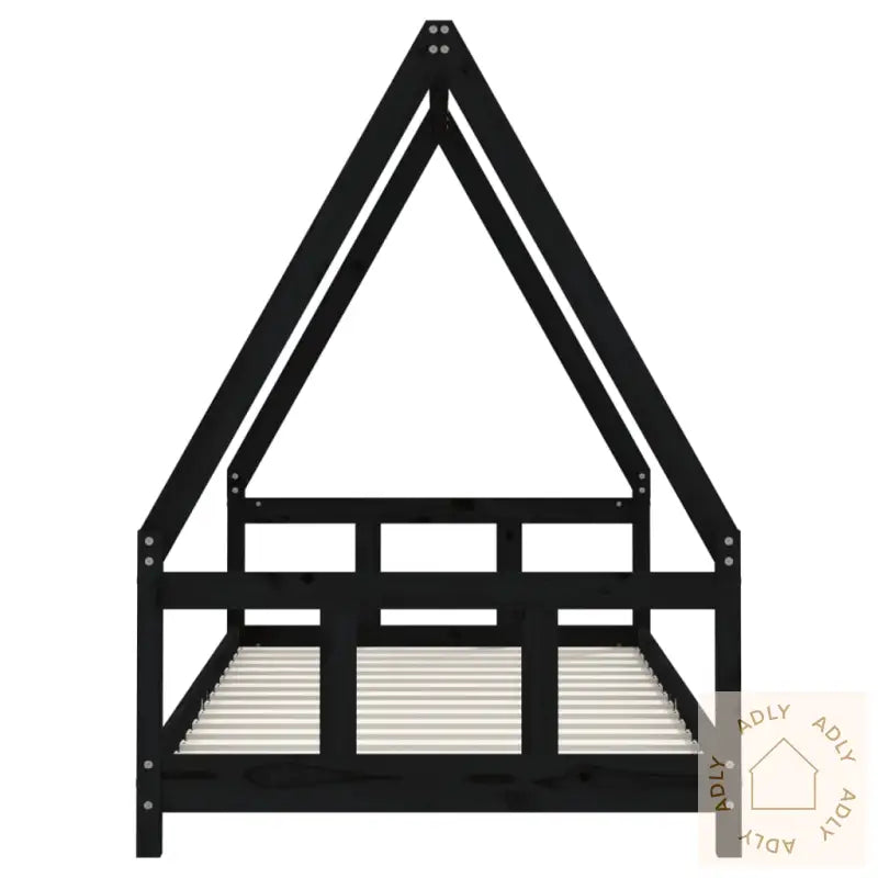 Barnesengeramme Svart 90X190 Cm Heltre Furu