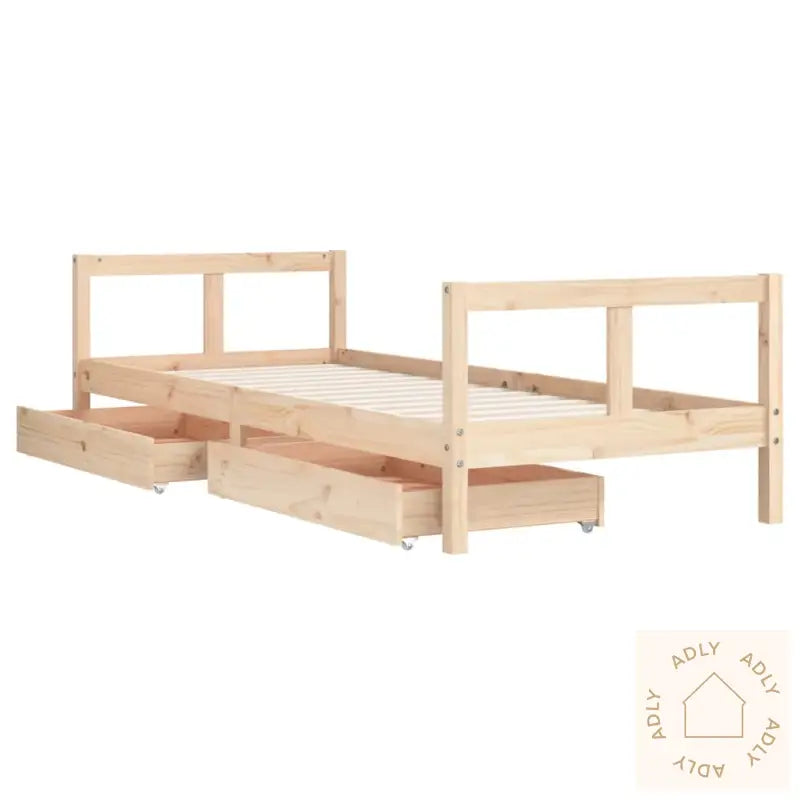 Barnesengeramme Med Skuffer 80X200 Cm Heltre Furu