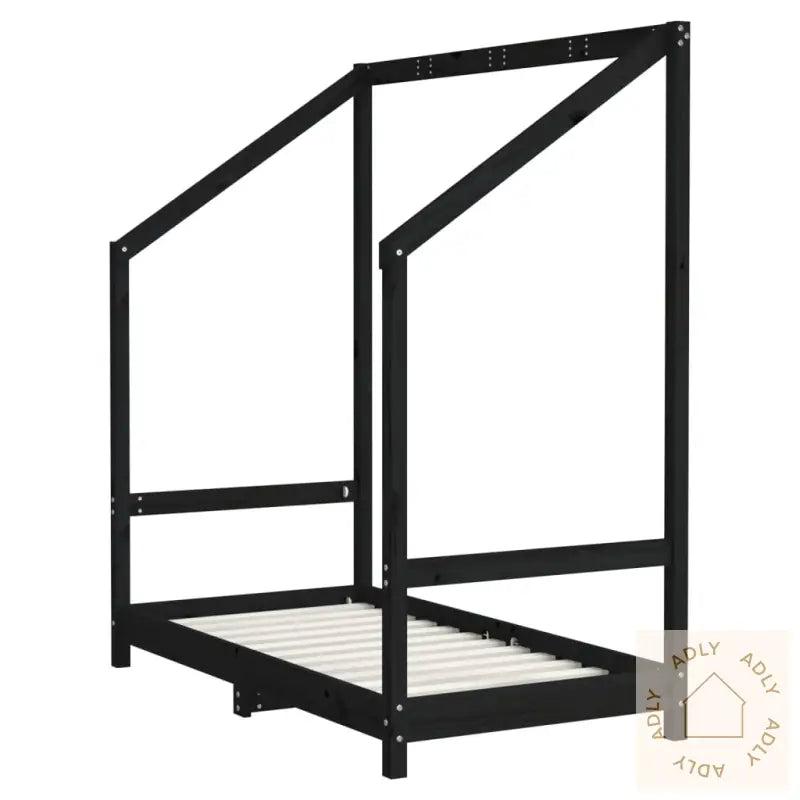 Barnesengeramme Svart 70X140 Cm Heltre Furu