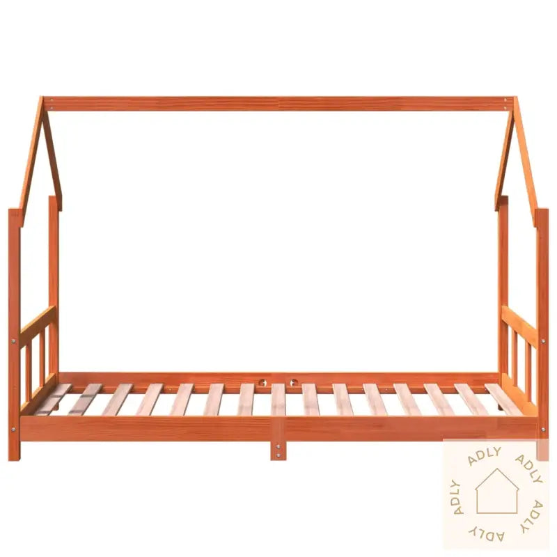 Sengeramme For Barn Voksbrun 90X190 Cm Heltre Furu