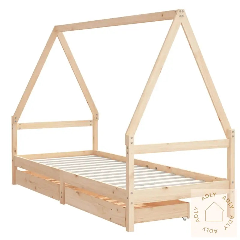 Barnesengeramme Med Skuffer 80X200 Cm Heltre Furu