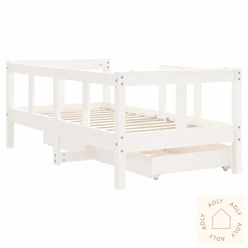 Barnesengeramme Med Skuffer Hvit 70X140 Cm Heltre Furu