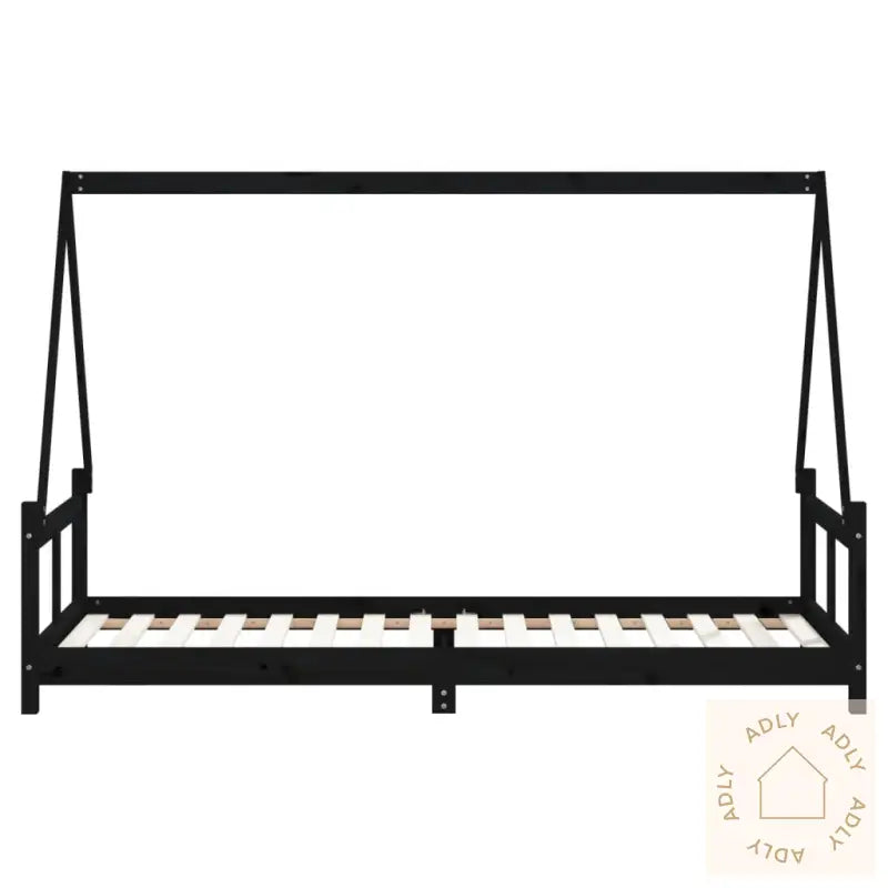 Barnesengeramme Svart 80X200 Cm Heltre Furu