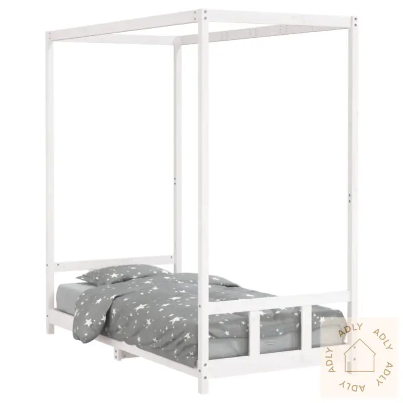 Barnesengeramme Hvit 90X190 Cm Heltre Furu