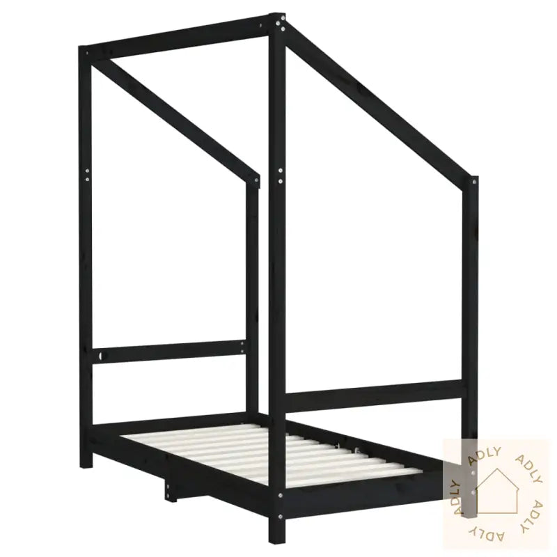 Barnesengeramme Svart 70X140 Cm Heltre Furu
