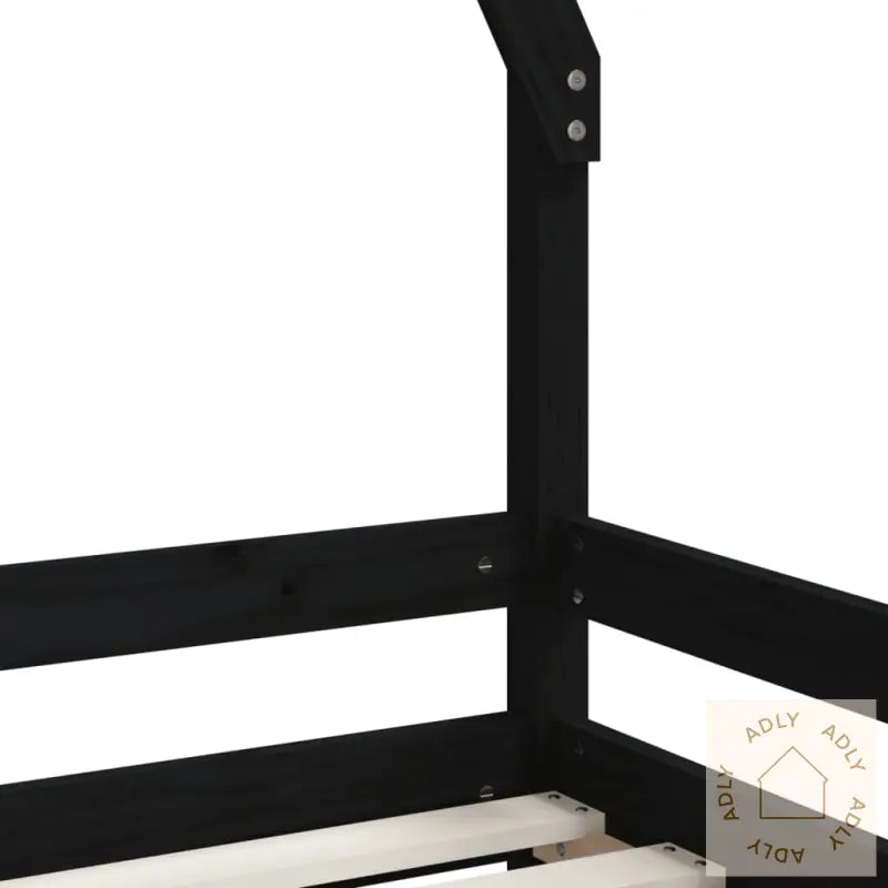 Barnesengeramme Svart 80X200 Cm Heltre Furu
