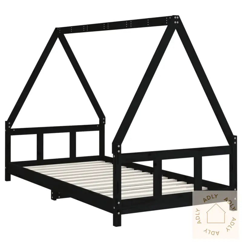 Barnesengeramme Svart 90X190 Cm Heltre Furu