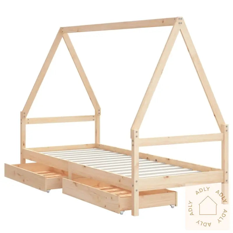 Barnesengeramme Med Skuffer 80X200 Cm Heltre Furu