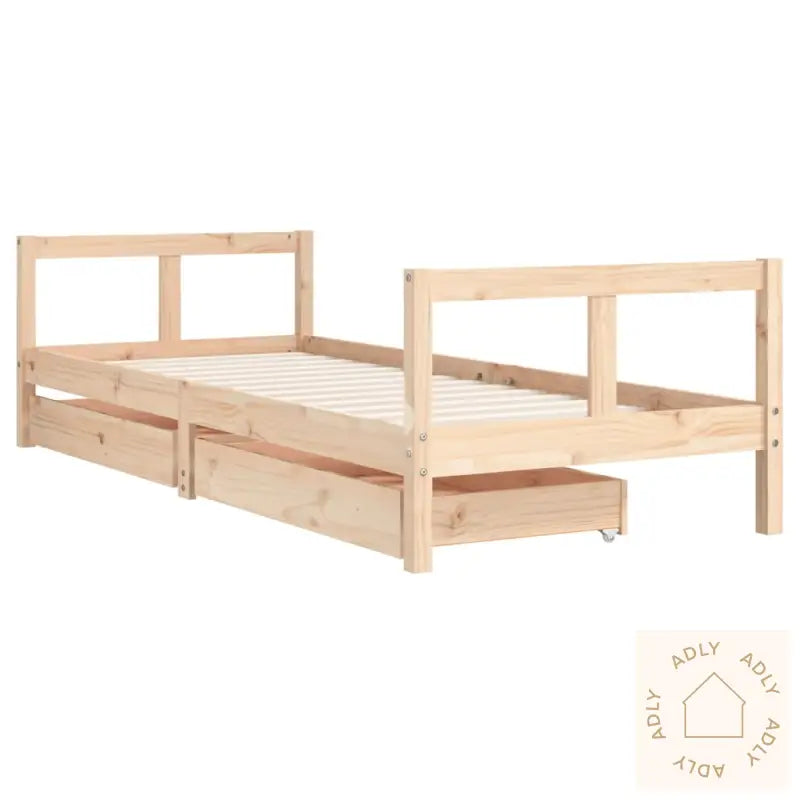 Barnesengeramme Med Skuffer 80X200 Cm Heltre Furu