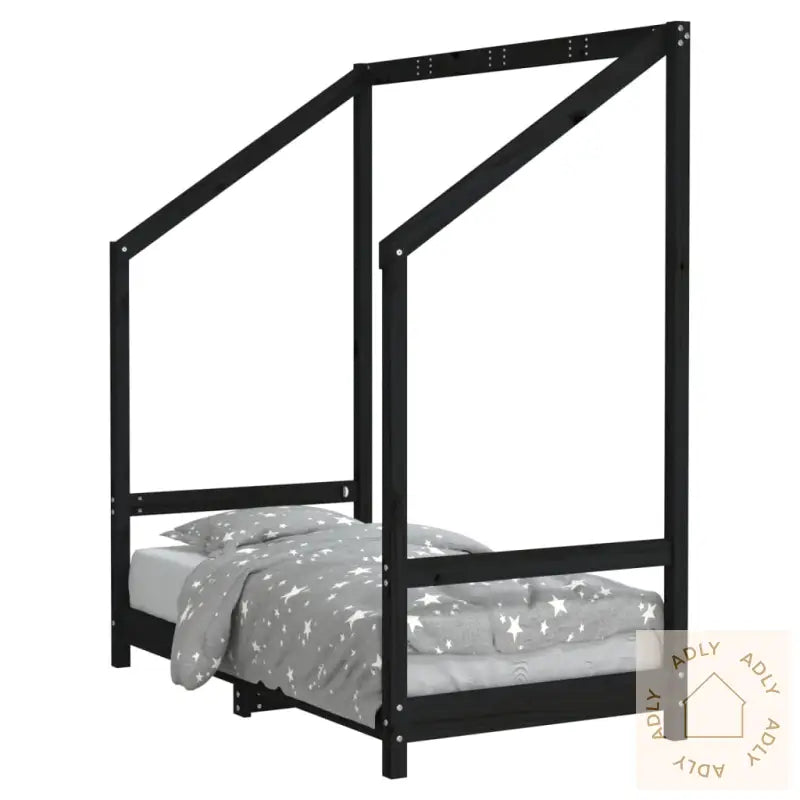 Barnesengeramme Svart 70X140 Cm Heltre Furu