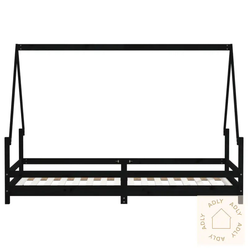 Barnesengeramme Svart 80X200 Cm Heltre Furu