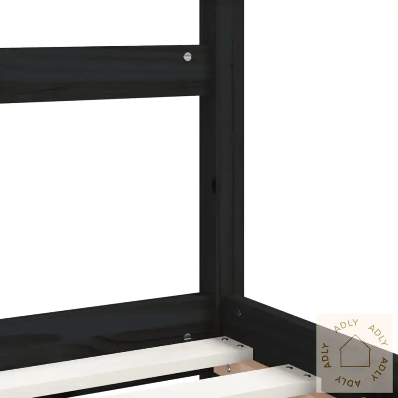 Barnesengeramme Svart 90X190 Cm Heltre Furu