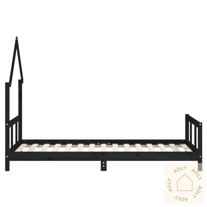 Barnesengeramme Svart 90X190 Cm Heltre Furu