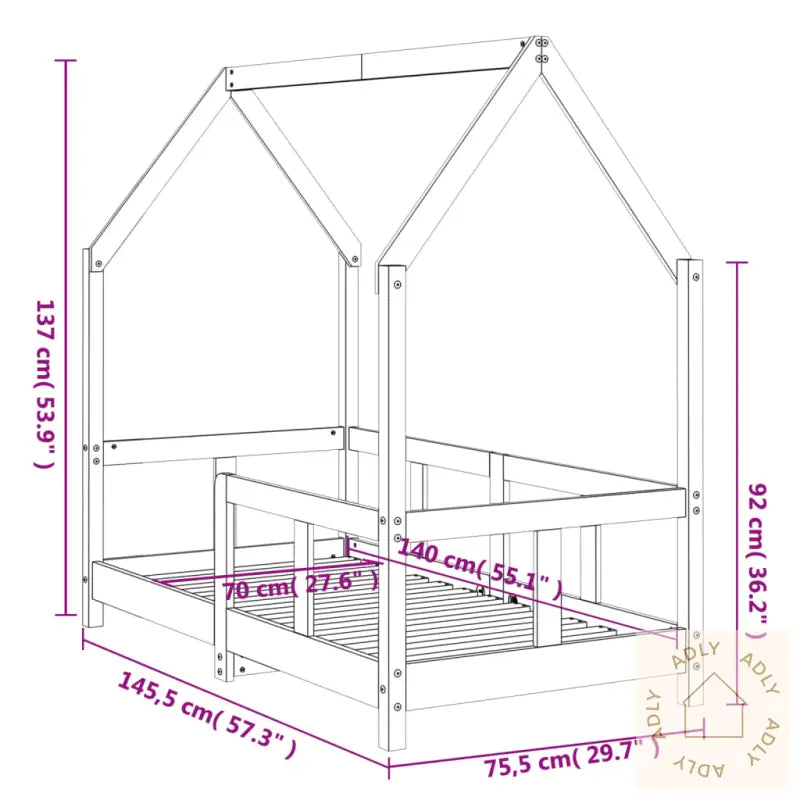 Barnesengeramme 70X140 Cm Heltre Furu
