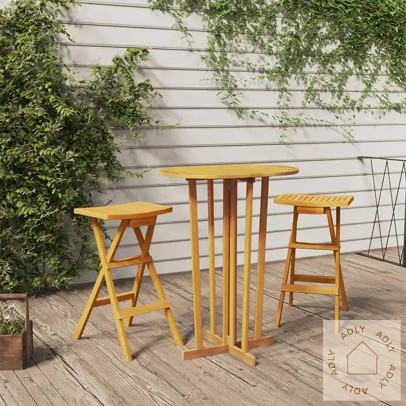 Foldbart Barsett 3 Deler Heltre Teak