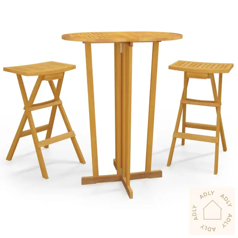 Foldbart Barsett 3 Deler Heltre Teak