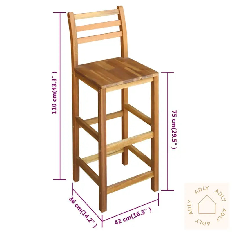 Barstoler 2 Stk Heltre Akasie