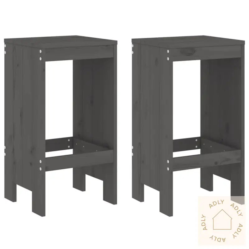 Barkrakker 2 Stk Grå 40X36X75 Cm Heltre Furu