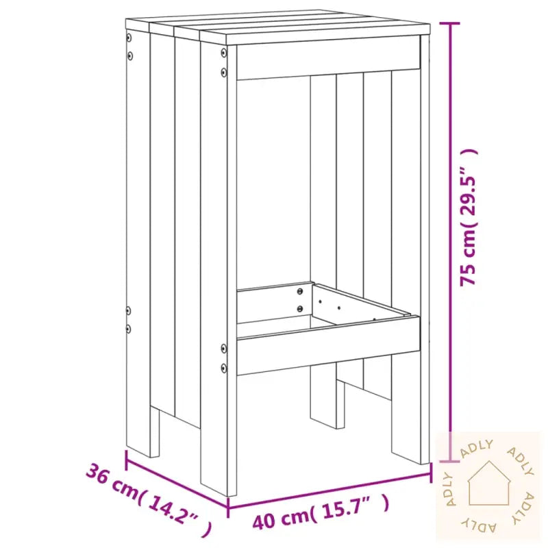 Barkrakker 2 Stk Grå 40X36X75 Cm Heltre Furu