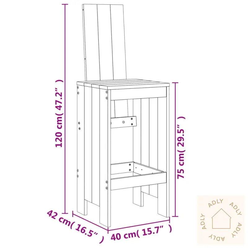 Barkrakker 2 Stk Grå 40X42X120 Cm Heltre Furu