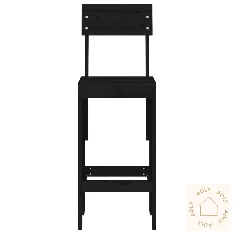 Barkrakker 2 Stk Svart 40X48,5X115,5 Cm Heltre Furu
