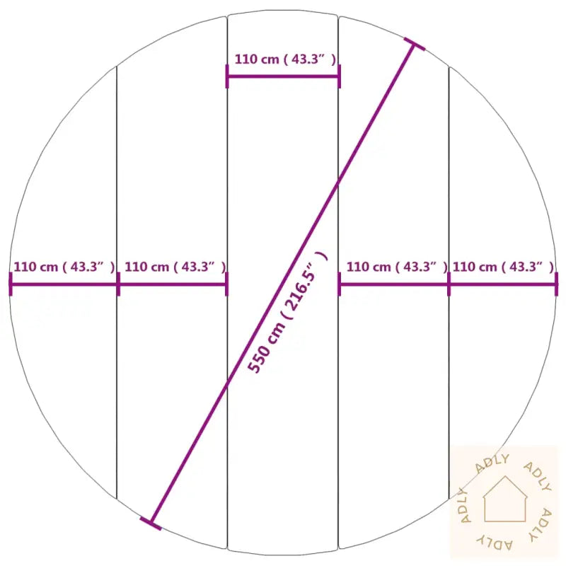 Bassengduk Lysegrå Ø550 Cm Polyester Geotekstil
