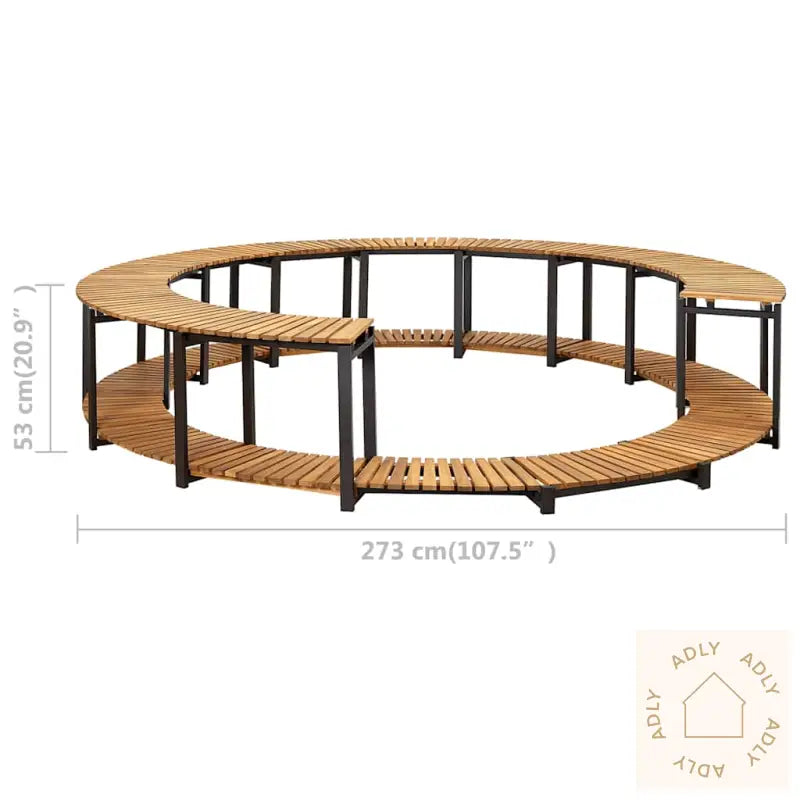 Bassengkant 273X53 Cm Heltre Akasie