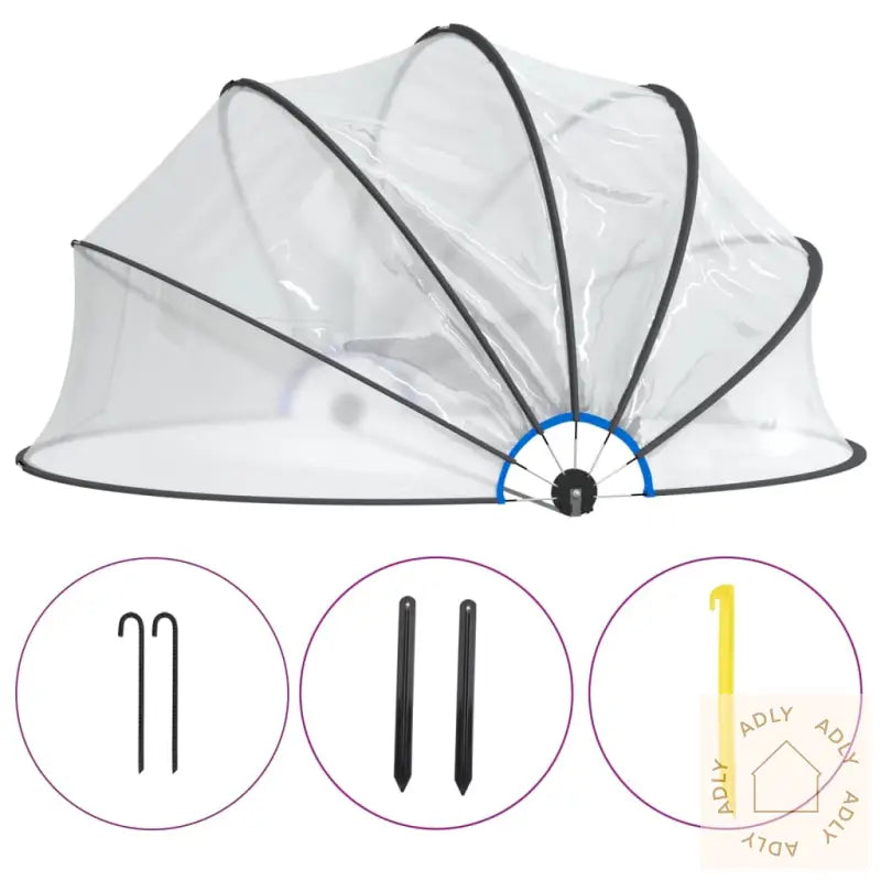 Bassengkuppel Rund 467X234 Cm Pvc