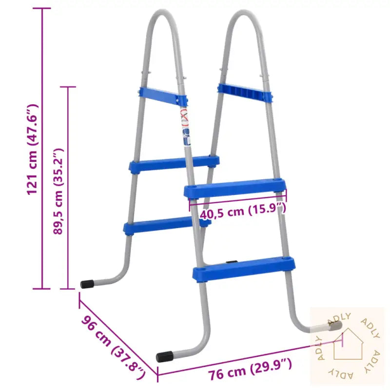 Bassengstige For Frittstående Basseng 84 Cm Stål Og Plast
