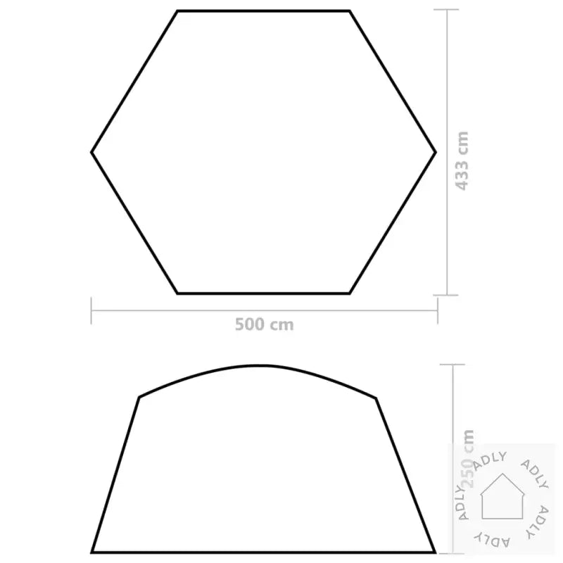 Bassengtelt Stoff 500X433X250 Cm Grønn