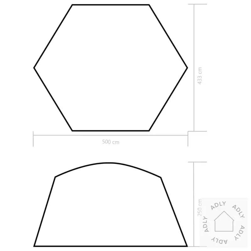 Bassengtelt Stoff 500X433X250 Cm Blå