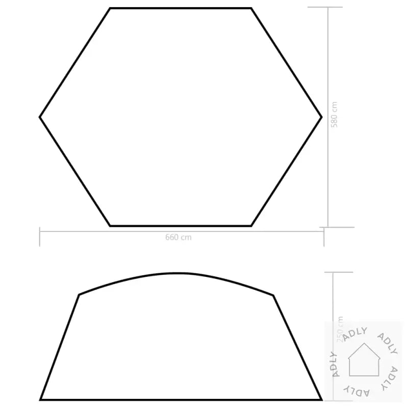 Bassengtelt Stoff 660X580X250 Cm Blå