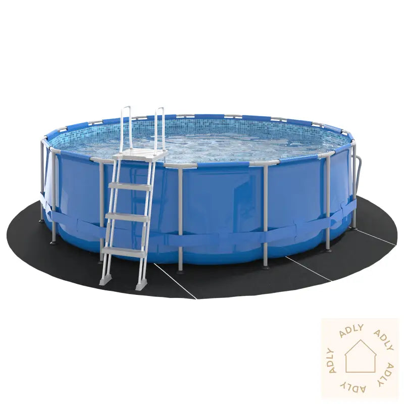 Rundt Bassengtrekk Svart Polyetylen Ø 428 Cm Bassengtrekk Rundt