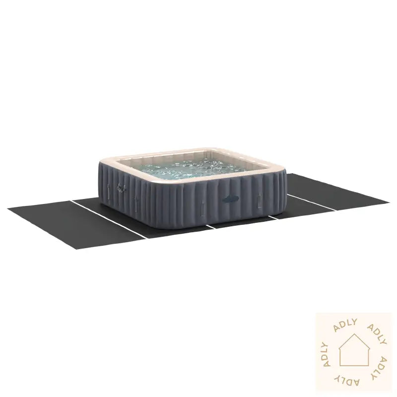 Rektangulært Bassengtrekk Svart Polyetylen 550 X 280 Cm
