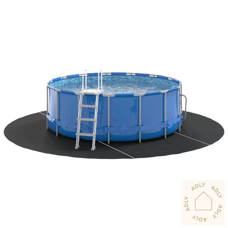 Rundt Bassengtrekk Svart Plast Ø 306 Cm Holdbar Bassengtrekk