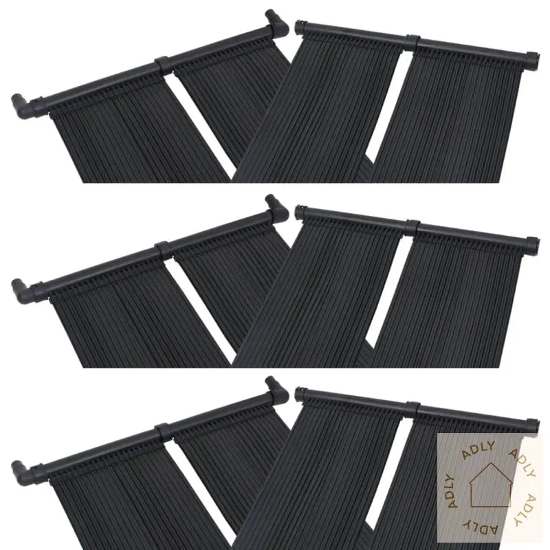 Soldrevne Bassengvarmerpaneler 6 Stk 80X310 Cm