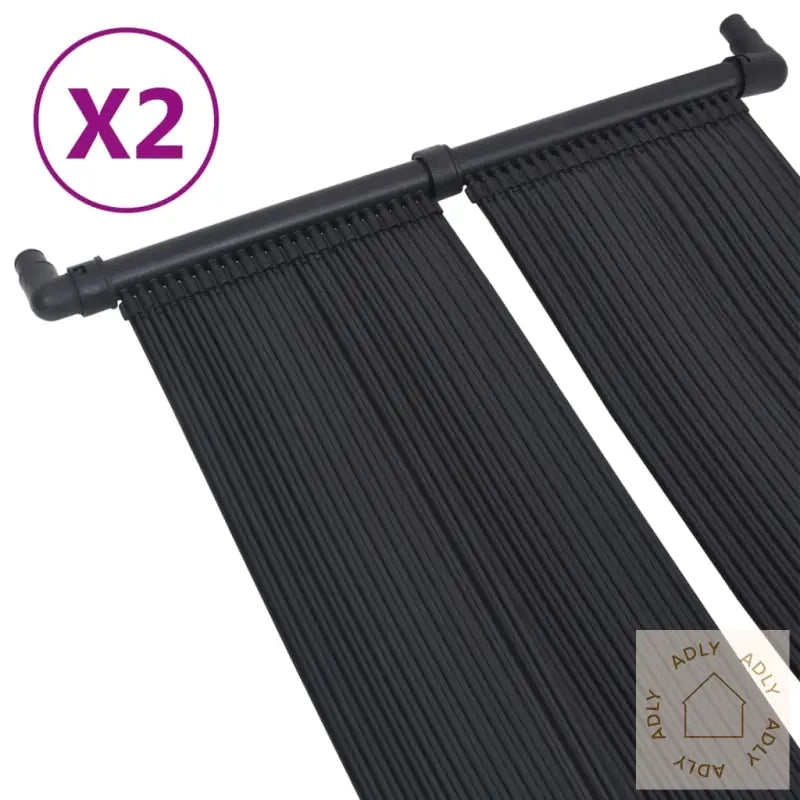 Soldrevne Bassengvarmerpaneler 2 Stk 80X310 Cm