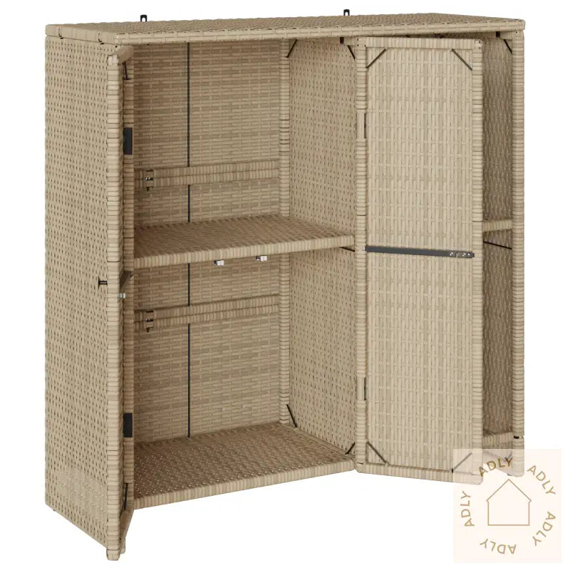 Lagringsskap Beige 100X36X102 Cm Rotting