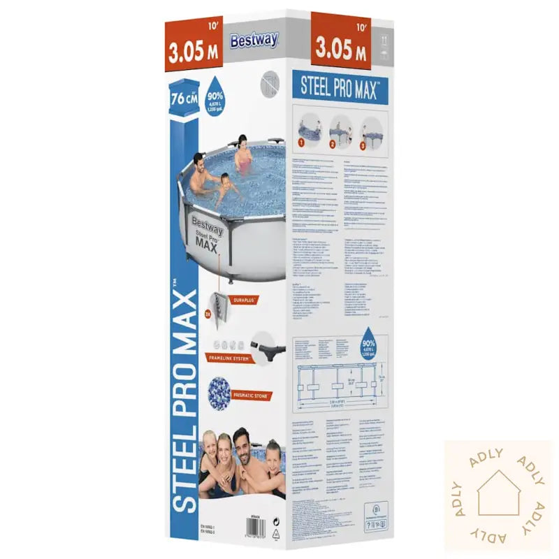 Bestway Steel Pro Max Svømmebasseng 305X76 Cm