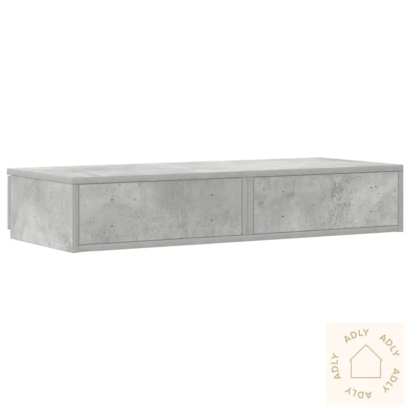 Sengeskuffer Betonggrå 80X36,5X16,5 Cm Konstruert Tre