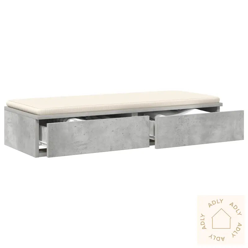 Sengeskuffer Betonggrå 80X36,5X16,5 Cm Konstruert Tre