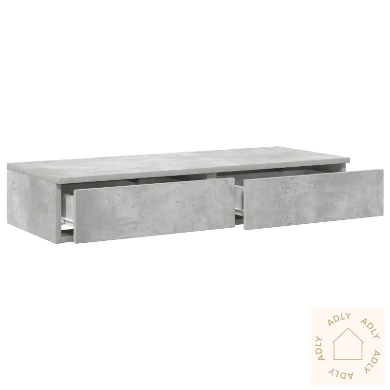 Sengeskuffer Betonggrå 80X36,5X16,5 Cm Konstruert Tre